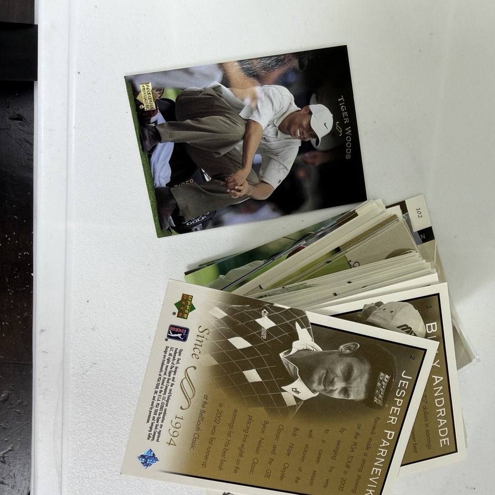 2003 Upper Deck GOLF Complete Base set #1-102 (102 cards)